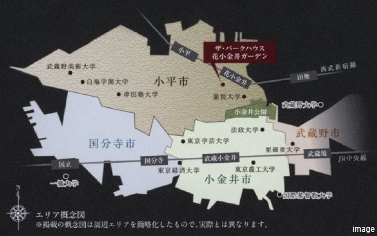 エリア概念図｜ザ・パークハウス花小金井ガーデン