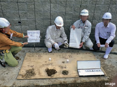 杭の施工状況を確認｜ザ・パークハウス花小金井ガーデン